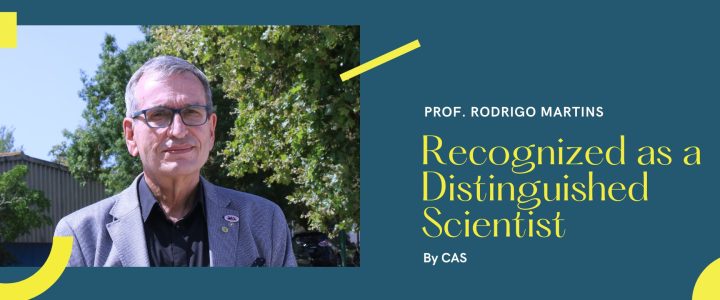 Rodrigo Martins recognized as a Distinguished Scientist